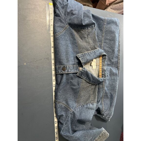 Womens‎ Denim Jacket 1X Button-FrontCJ Banks Cotton 3/4 Sleeves Lightw - Picture 8 of 9